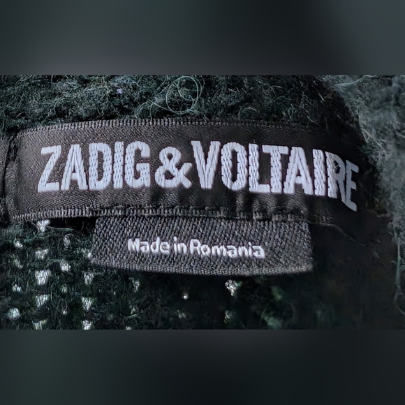 Zadig & Voltaire green merino wool sweater Je m'en fous 🇫🇷 - Picture 4 of 5